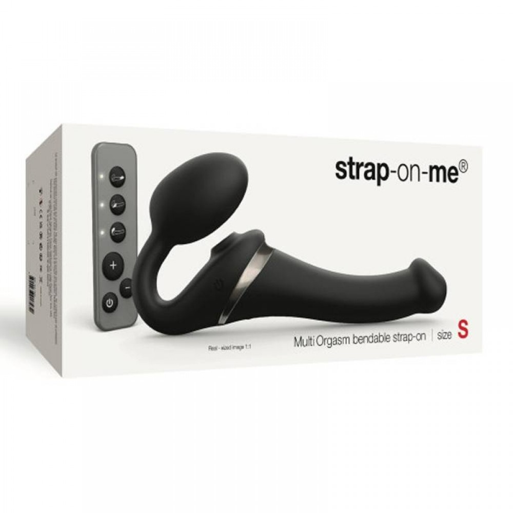 Секс игрушки - Безремневой страпон, S, с вибрацией и вакуумной стимуляцией Strap-On-Me с дистанционным пультом 1