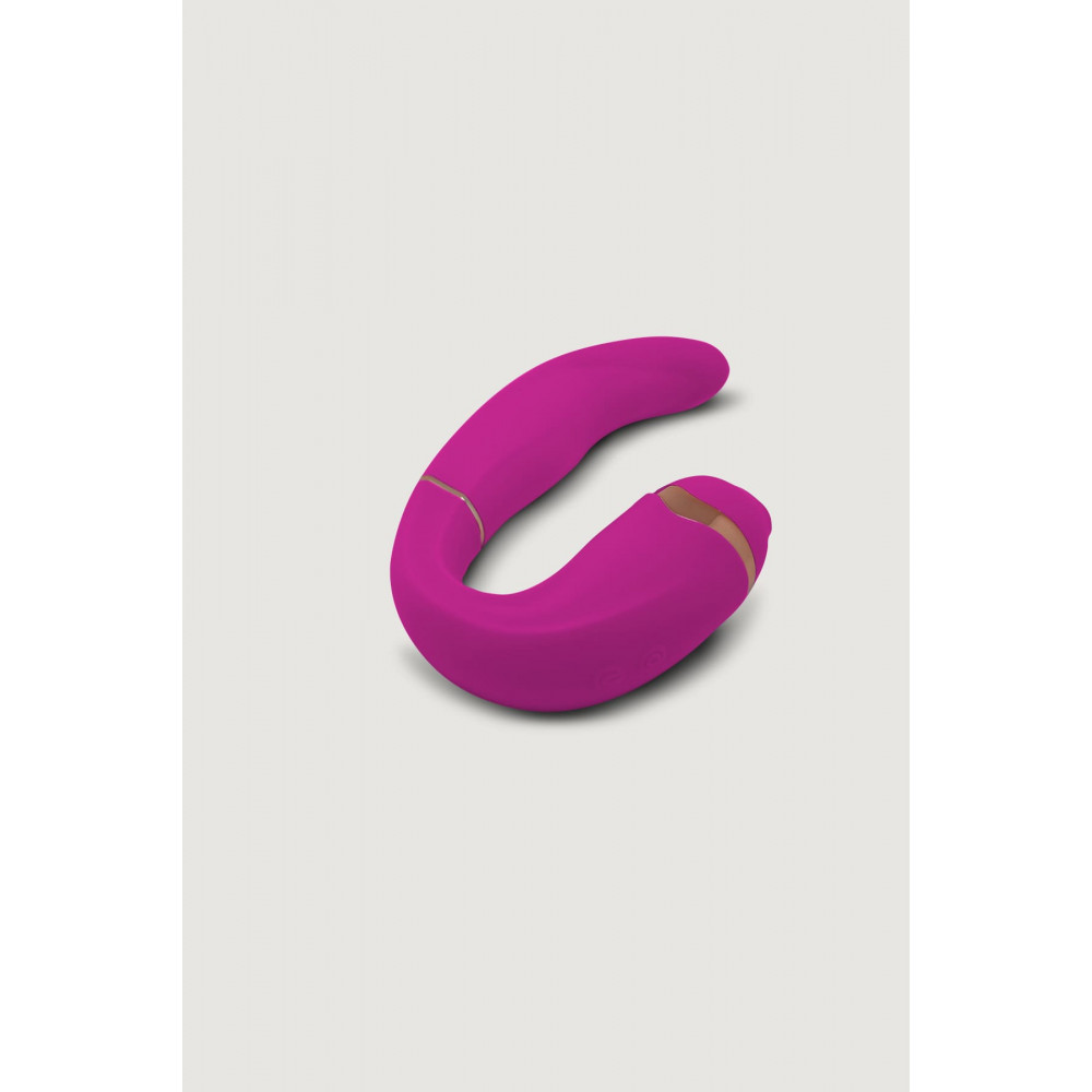 Разное - Двойной вибратор с вакуумной стимуляцией Adrien Lastic My.G розовый 9