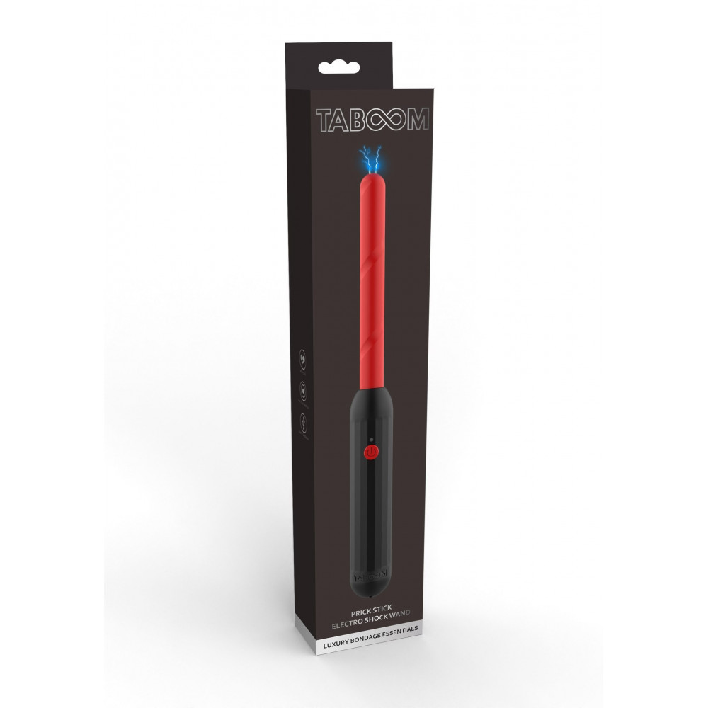 Секс игрушки - Электростимулятор Стик Taboom Prick Stick Electro Shock Wand красно-черный, 34 см 1