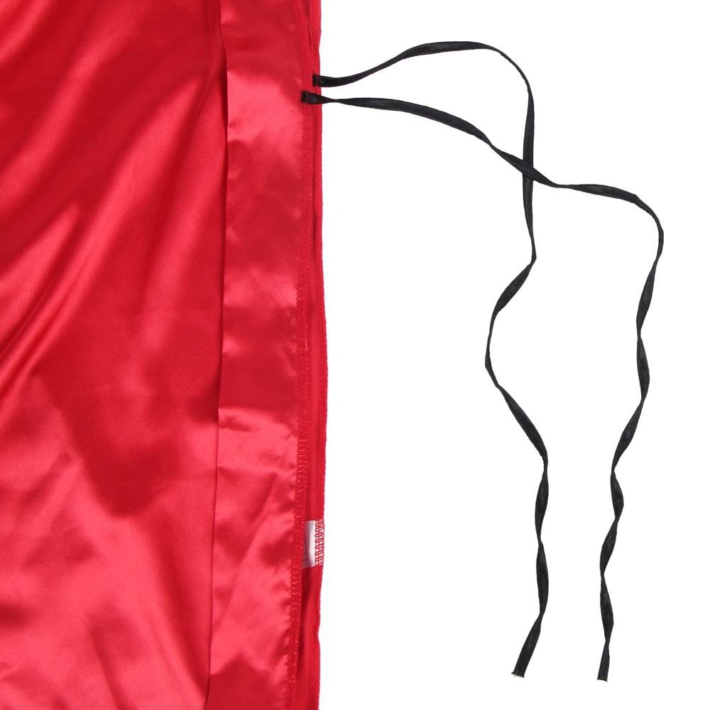 Різне - Халат з мереживною спинкою Star Night з поясом та стрінгами, червоно-чорний, XS-S 8