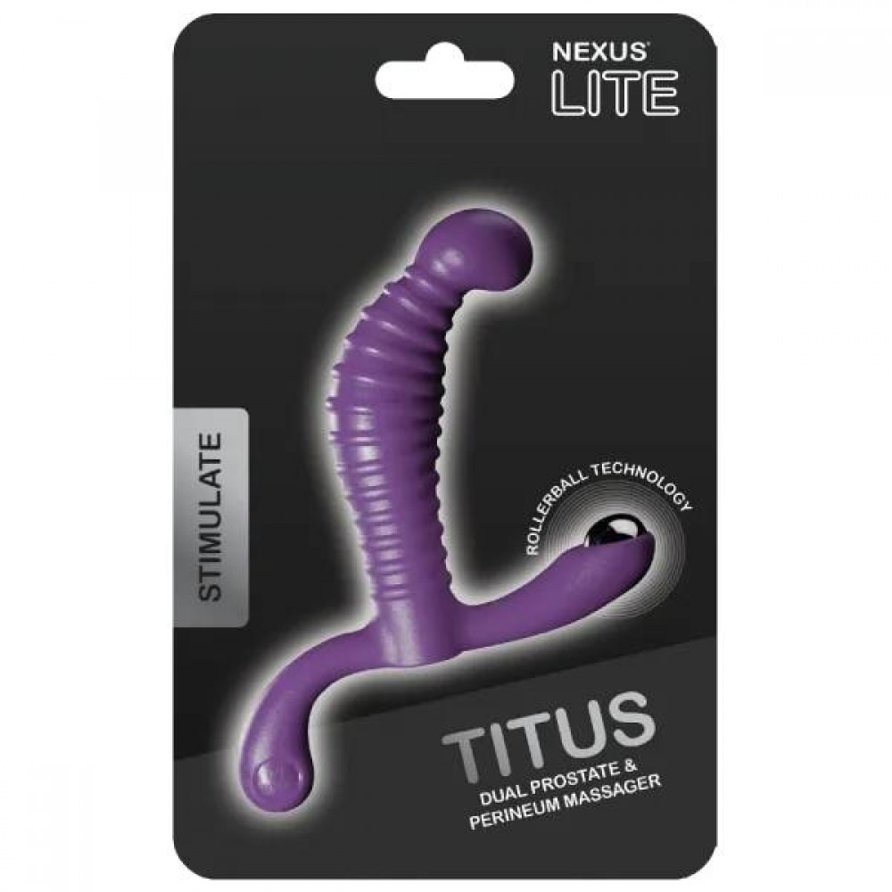 Секс игрушки - Массажер простаты рельефный Nexus Titus фиолетовый, 9.2 х 3.2 см 1
