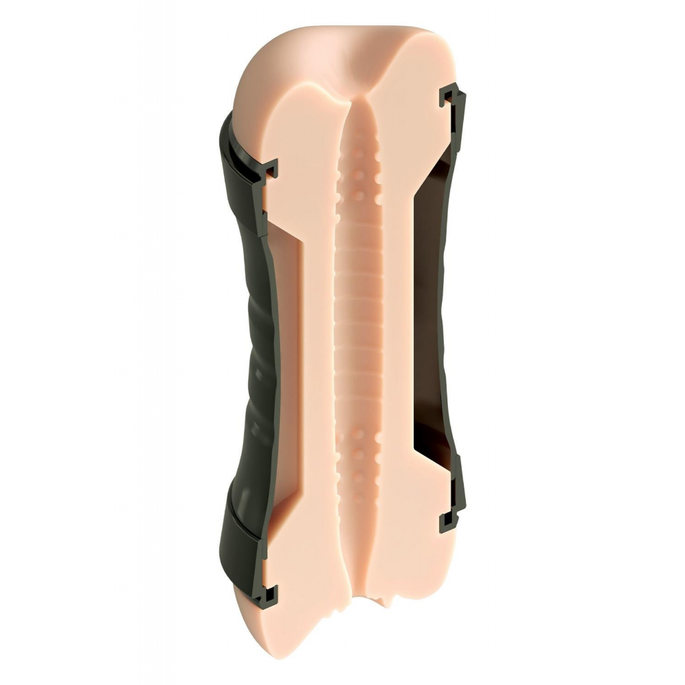 Мастурбаторы без вибрации - Мастурбатор вагина и анус Pipedream PDX Extreme в колбе, 21 см 3