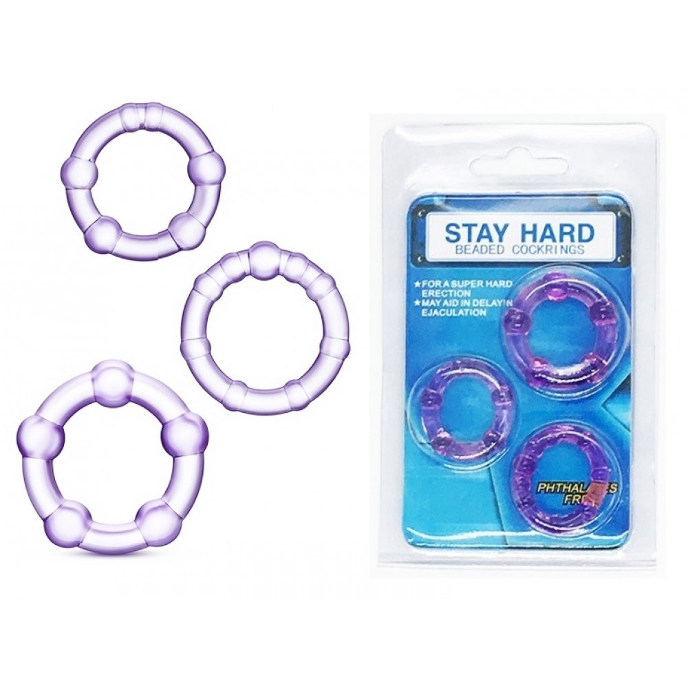 Разное - Набор эрекционных колец Stay hard, CN-330300012 Purple