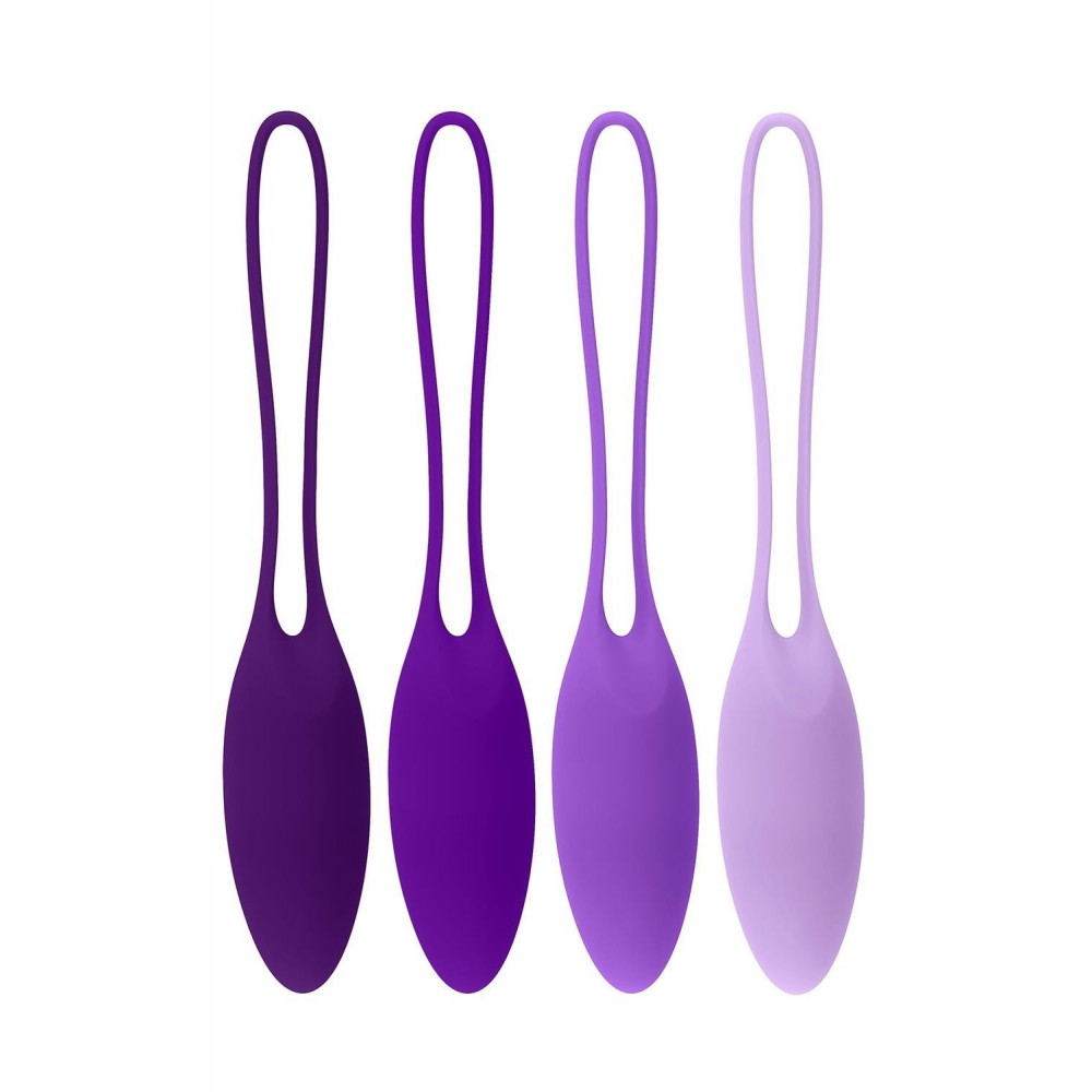 Вагинальные шарики и тренажеры - Набор тренажеров Кегеля Evolved Playboy Put In Work 4 вагинальных яйца, фиолетовый