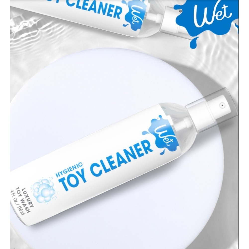 Лубриканты - Очиститель для секс-игрушек без спирта Wet Toy Cleaner, на водной основе, 118 мл 1