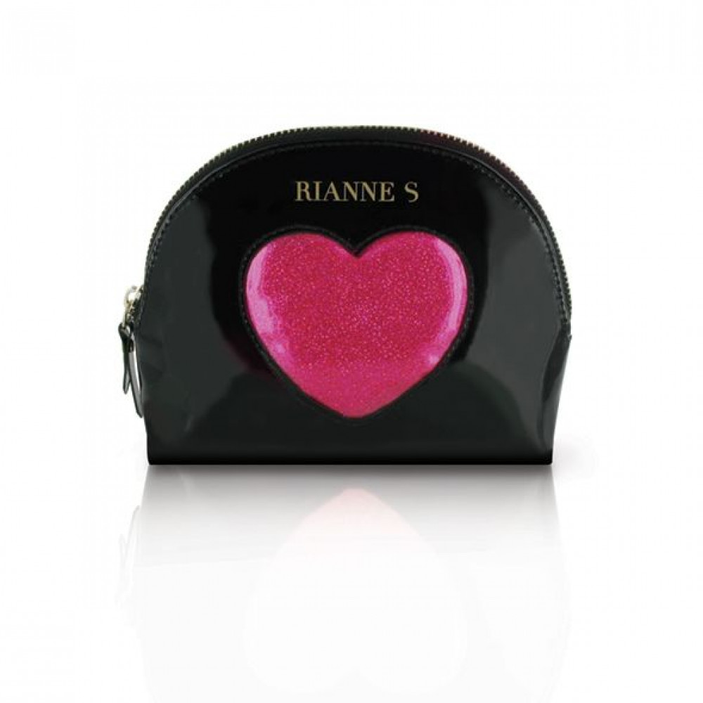 Подарочные наборы - Романтический набор Rianne S: Kit d'Amour: вибропуля, перышко, маска, чехол-косметичка Black/Pink 4