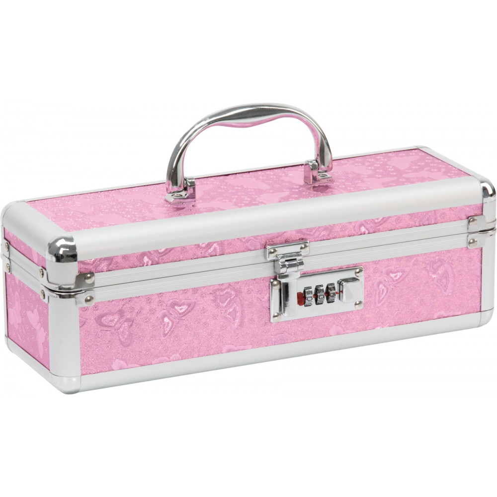  - Кейс для зберігання секс-іграшок BMS Factory - The Toy Chest Lokable Vibrator Case Pink з кодовим за 4