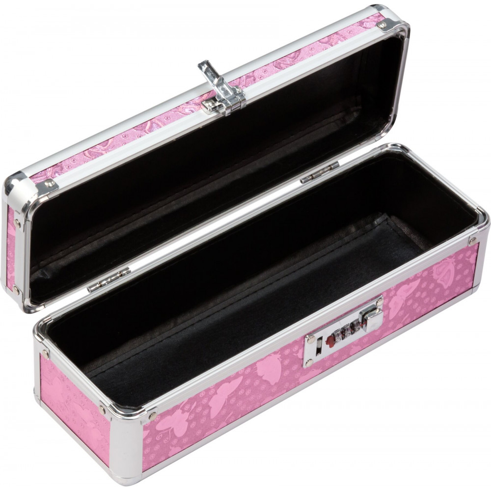  - Кейс для зберігання секс-іграшок BMS Factory - The Toy Chest Lokable Vibrator Case Pink з кодовим за 3