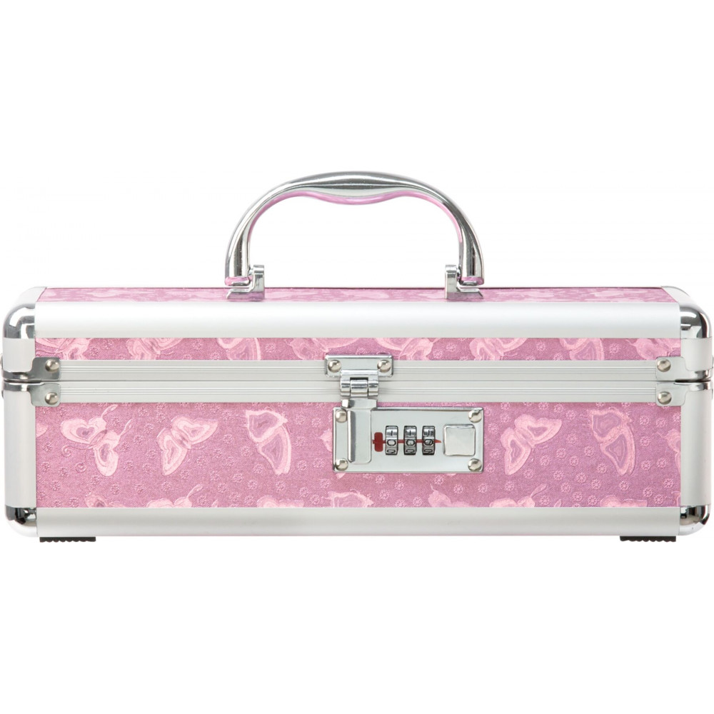  - Кейс для зберігання секс-іграшок BMS Factory - The Toy Chest Lokable Vibrator Case Pink з кодовим за
