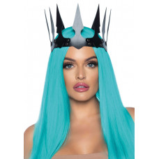 Корона злой королевы Leg Avenue Faux leather spiked crown, искусственная кожа, заклепки