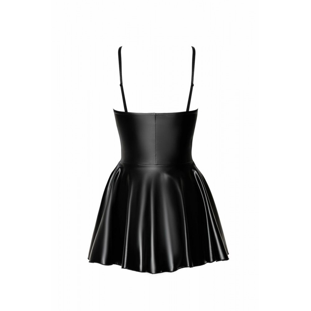 Сексуальные платья - Платье Noir Handmade F308 Dreamer wetlook corset mini dress with front zipper - 3XL 5