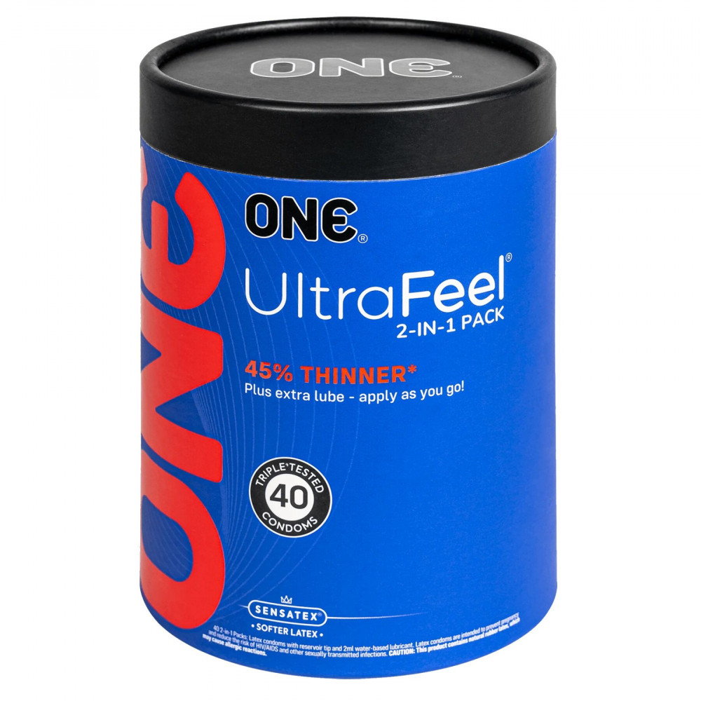 Презервативы - Презервативы ONE Ultra Feel 40 шт, подарочная упаковка тюб