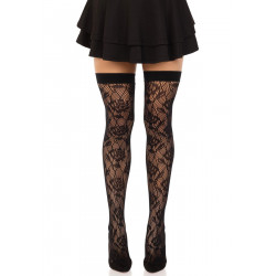 Чулки Leg Avenue Wild rose net thigh highs One Size