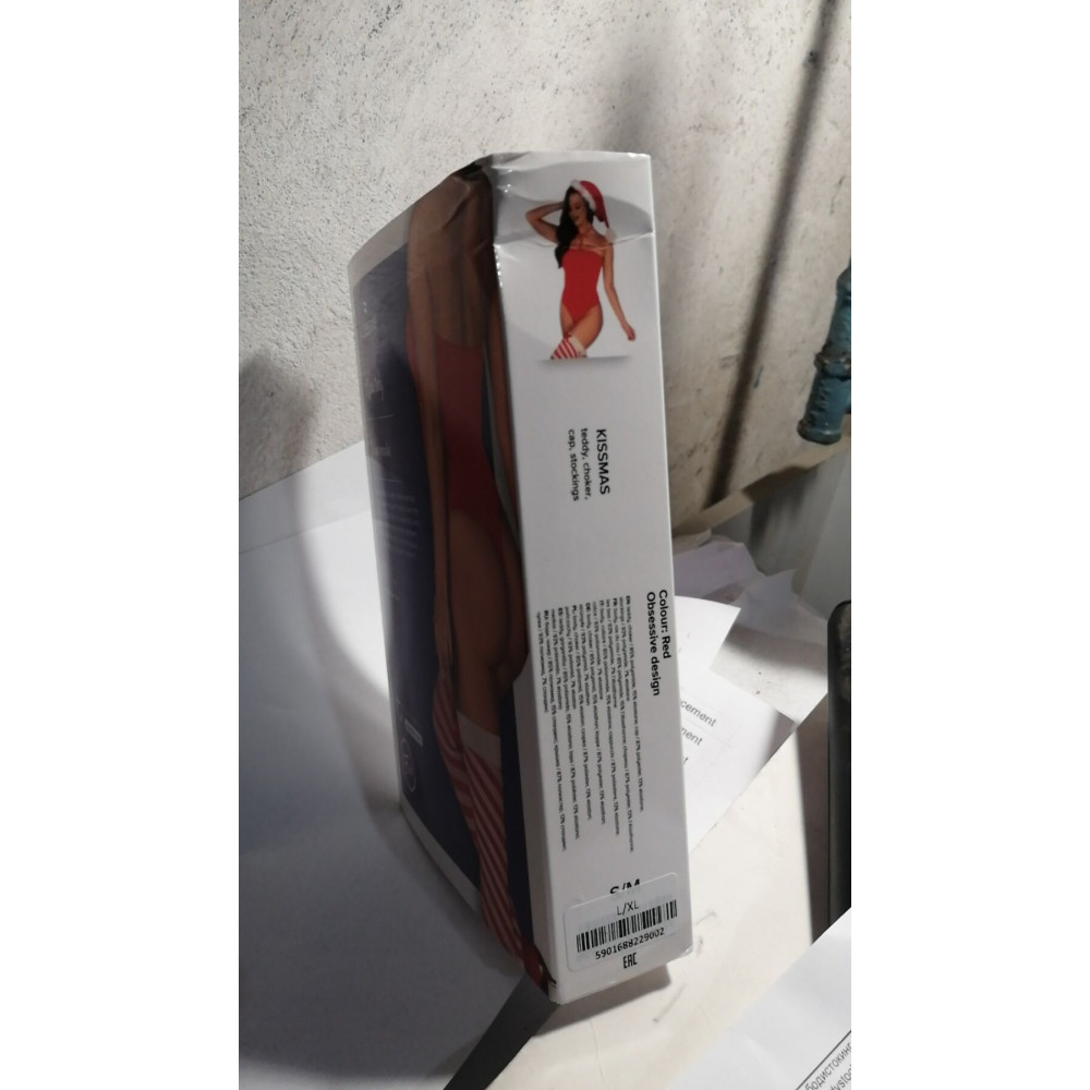 Різне - Боді Obsessive Kissmas teddy red L/XL (м'ята упаковка!!!) 1