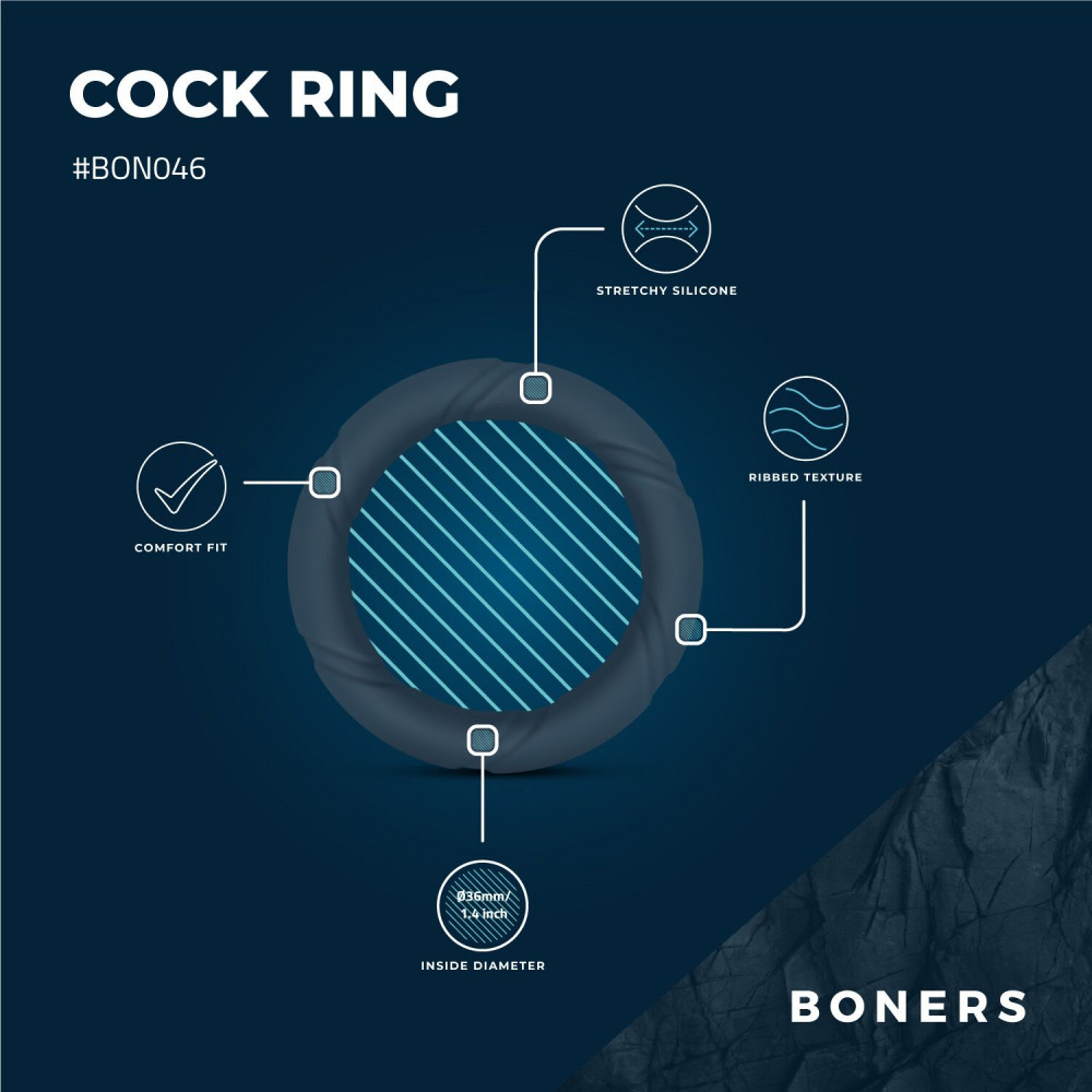 Эрекционные кольца без вибрации - Эрекционное кольцо Boners Ergo Cockring 5