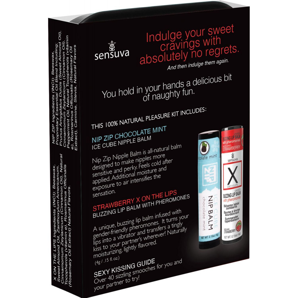 Разное - Подарочный набор Sensuva Lips & Nips Pleasure Kit - Chocolate Strawberry 2 x 4г 1