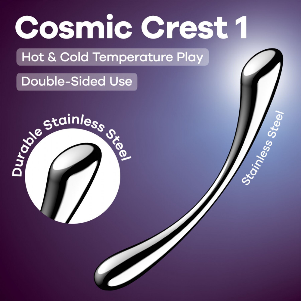 Фалоімітатор - Металевий дилдо Satisfyer Cosmic Crest 1 5