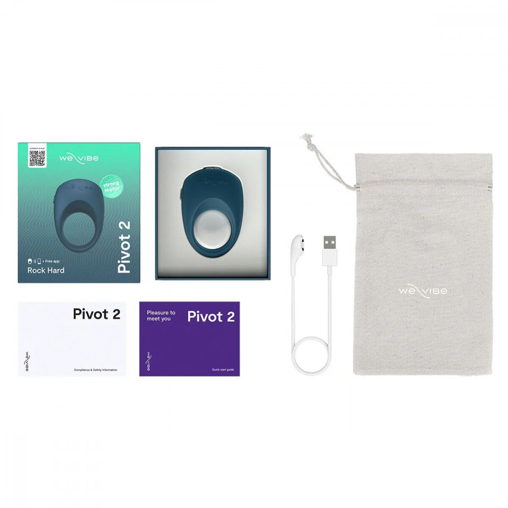 Эрекционные кольца с вибрацией - Эрекционное смарт-виброкольцо We-Vibe Pivot 2 Slate 12