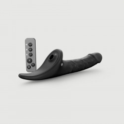 Вибронасадка для страпона с вакуумной стимуляцией Strap-On-Me Multi Orgasm Realistic Dildo XL Black
