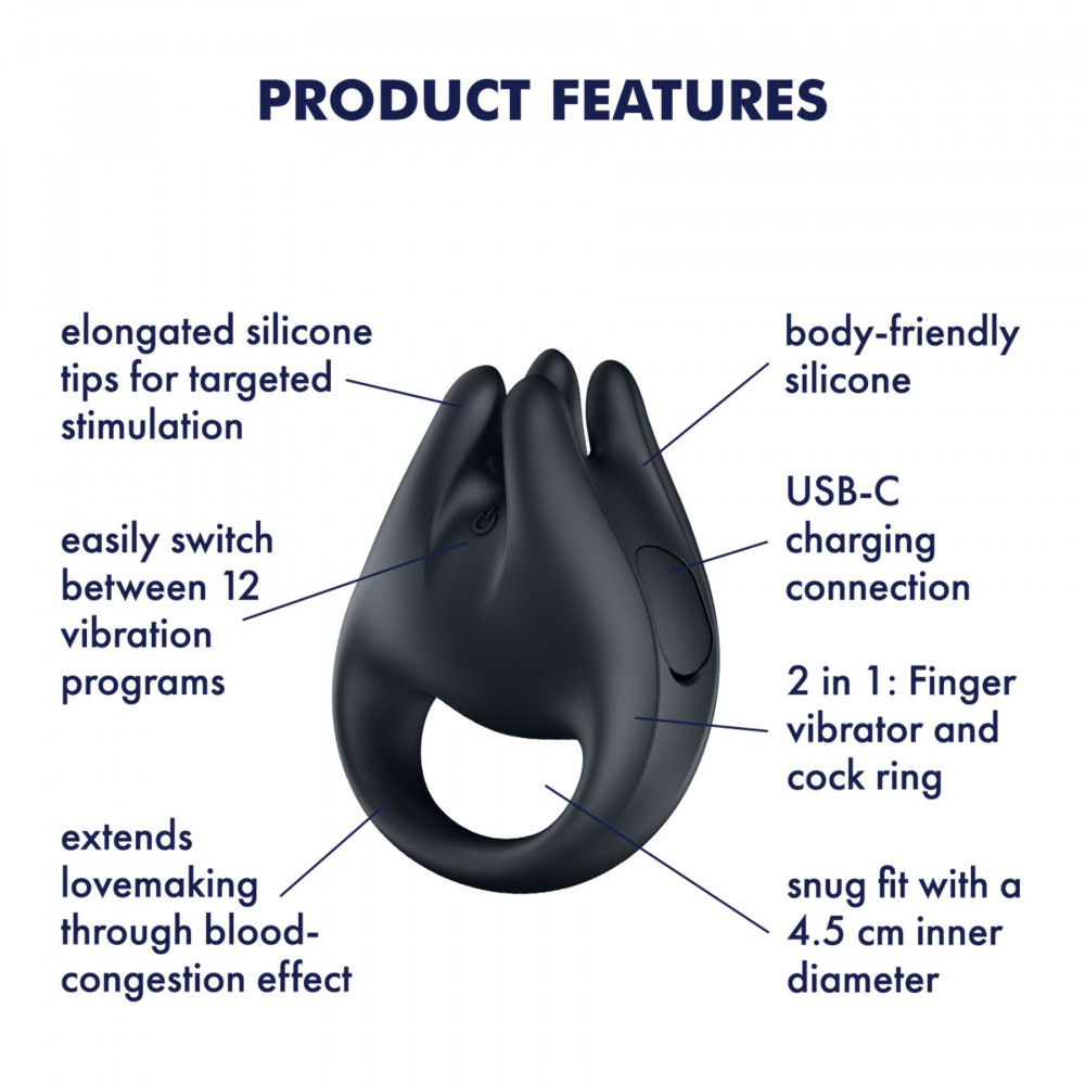 - Вібратор на палець та ерекційне кільце 2в1 Satisfyer Perfect Pair 1 5