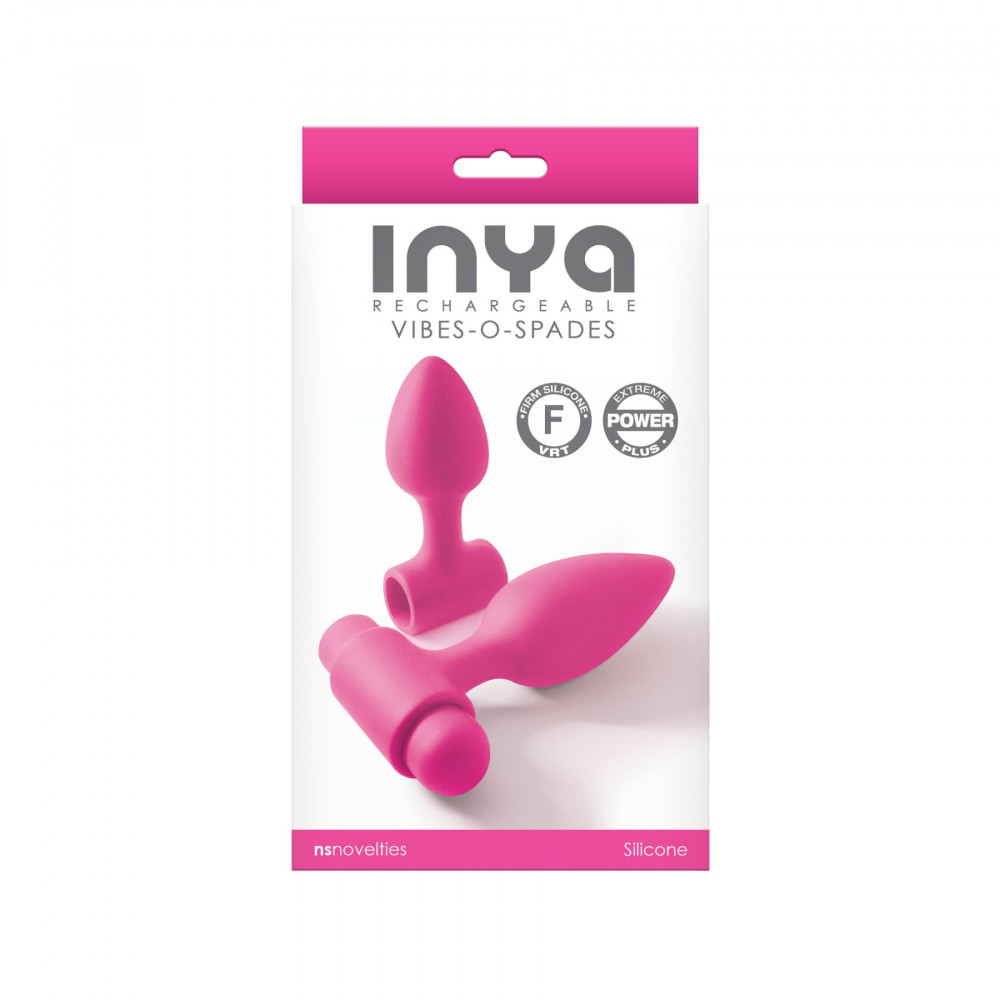 Анальные игрушки с вибрацией - Анальная пробка с вибрацией NS Novelties INYA - Vibe-O-Spades -Pink 1