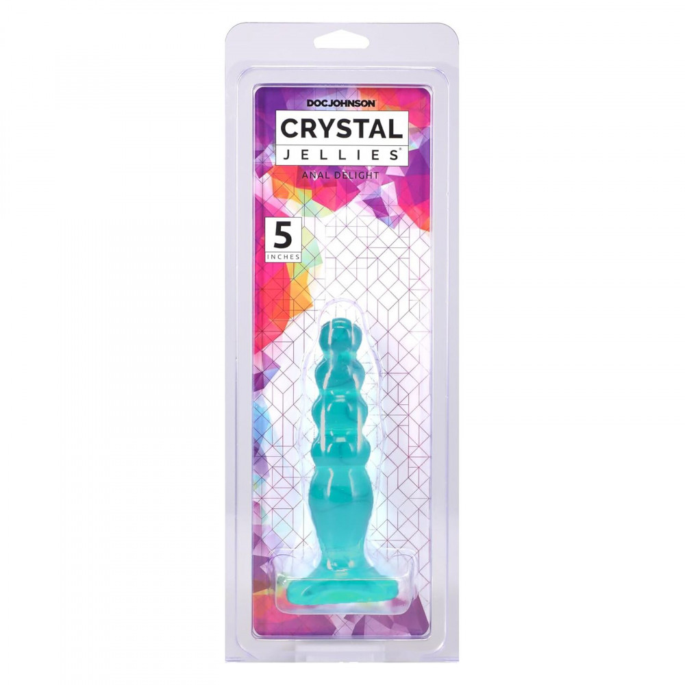 Фалоімітатор - Дилдо Doc Johnson Crystal Jellies - Anal Delight - 5 Inch - Teal 1