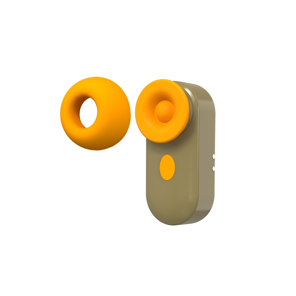  - Вакуумний стимулятор у вигляді навушника Сhisa 69 ECSTASY сіро-помаранчевий 1