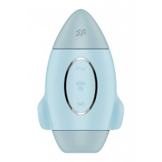 Вакуумный вибратор двойного действия в виде Ракеты Satisfyer Mission Control, голубой