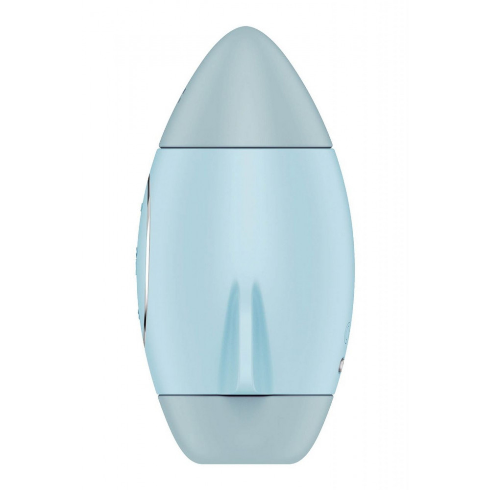 Разное - Вакуумный вибратор двойного действия в виде Ракеты Satisfyer Mission Control, голубой 2