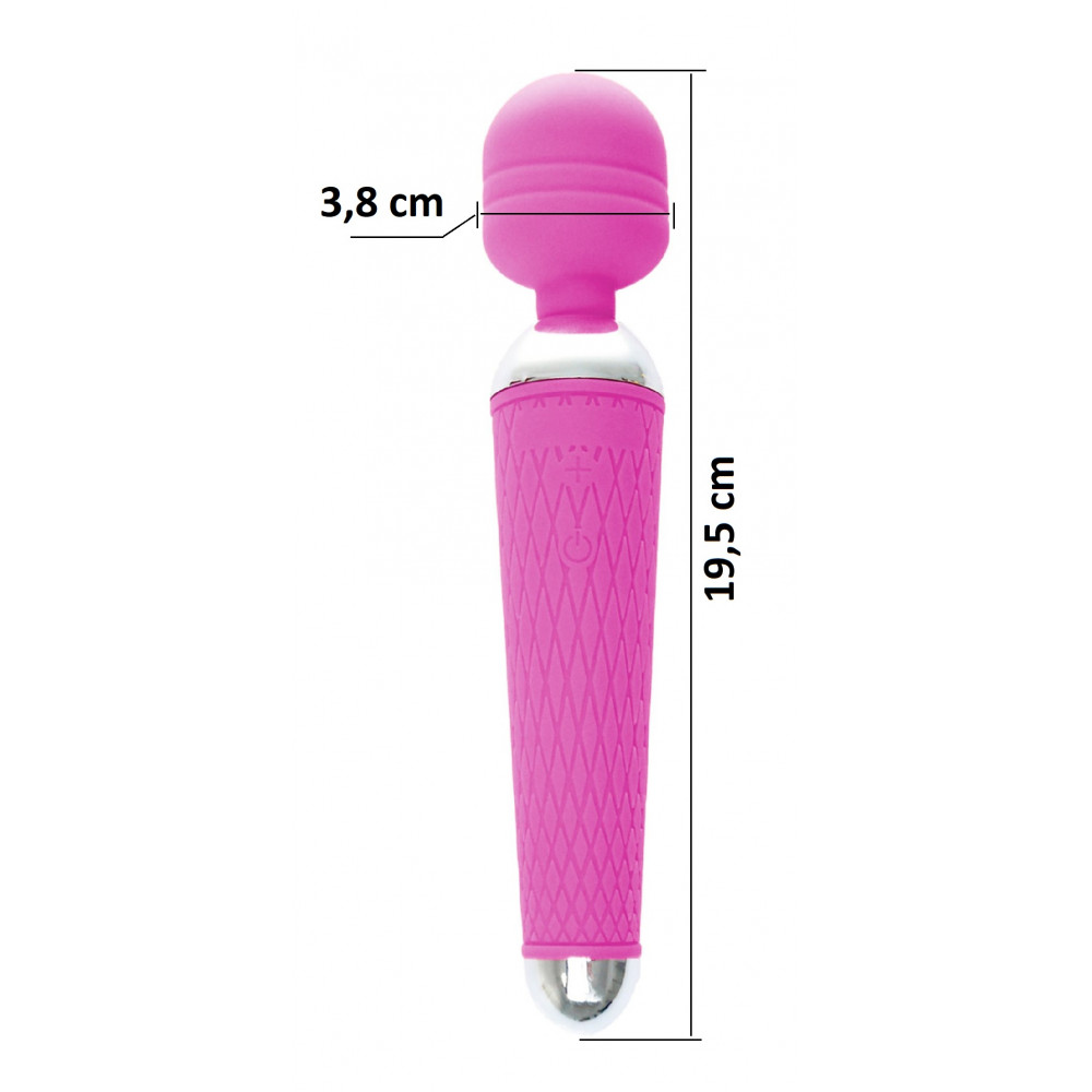 Вибратор - Вибромассажер Boss Series - Massager Power Wand USB Purple 16 Function, BS2200035 3