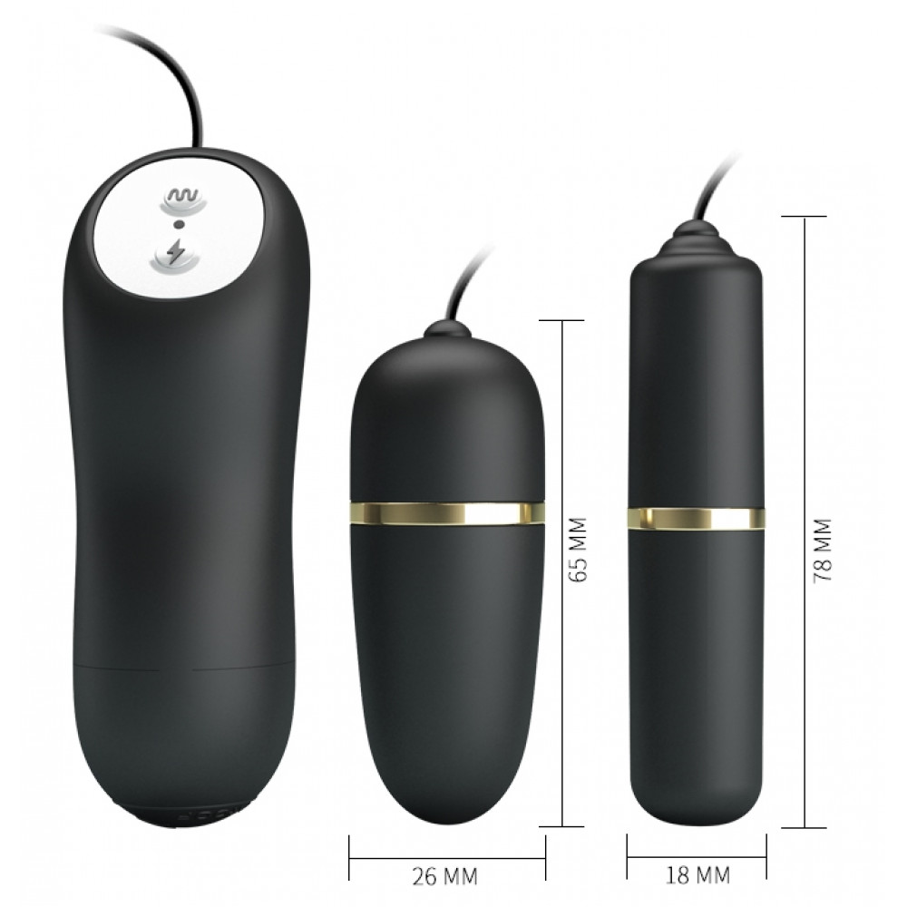 Різне - Віброяйце-електростимулятор Pretty Love Double Vibro-Bullets, BI - 014878 5