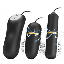 Виброяйцо-электростимулятор Pretty Love Double Vibro-Bullets, BI-014878