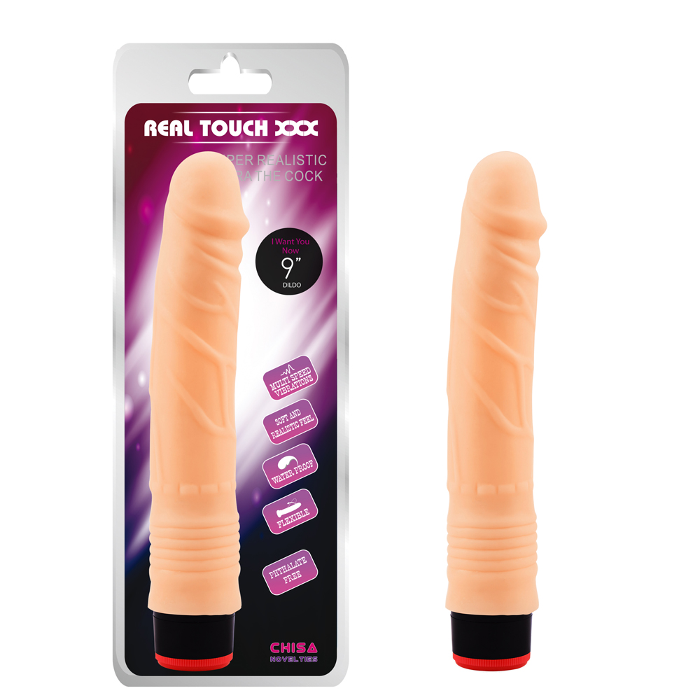 - Вибратор Chisa Real Touch XXX Vibe Cock-flesh 22.5 см х 3.5 см