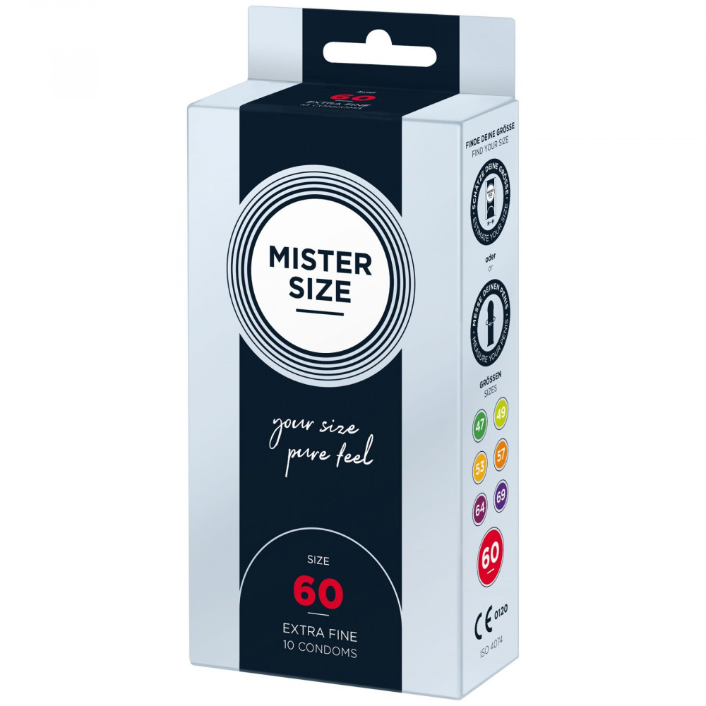 Секс игрушки - Презервативы Mister Size - pure feel - 60 (10 condoms), толщина 0,05 мм (мятая упаковка!!!) 2