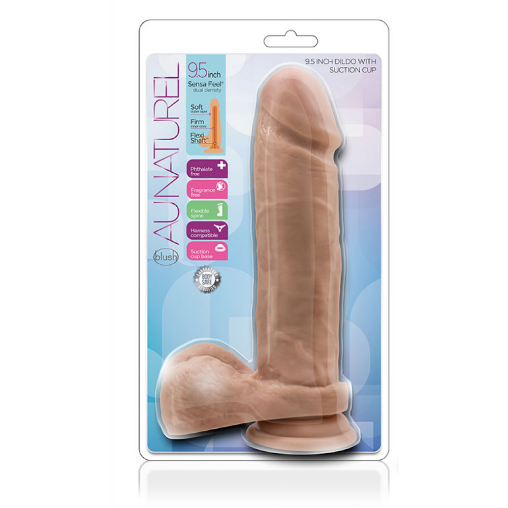 Секс игрушки - Фаллоимитатор с двойной плотностью AU NATUREL 9.5INCH DILDO MOCHA 3