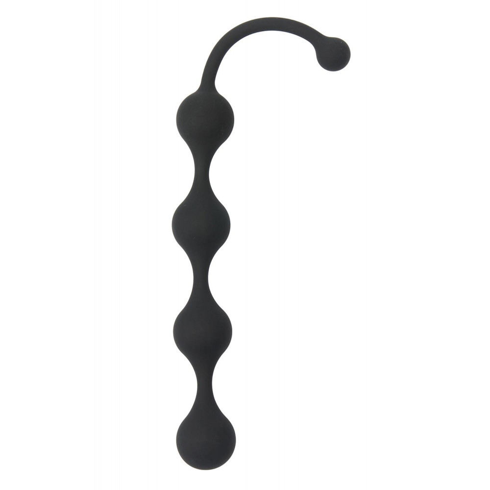 Анальные игрушки без вибрации - Анальная цепочка c шариками каплевидной формы Dream Toys All Time Favorites черная 1