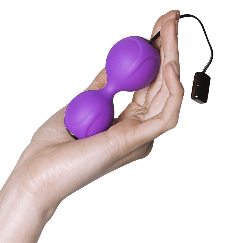 Вагинальные шарики - Вагинальные шарики с вибрацией Adrien Lastic Kegel Vibe Purple, диаметр 3,7см 3