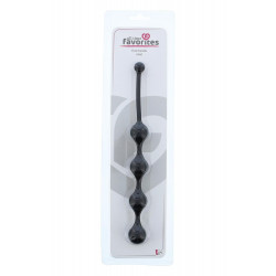 Анальная цепочка c шариками каплевидной формы Dream Toys All Time Favorites черная