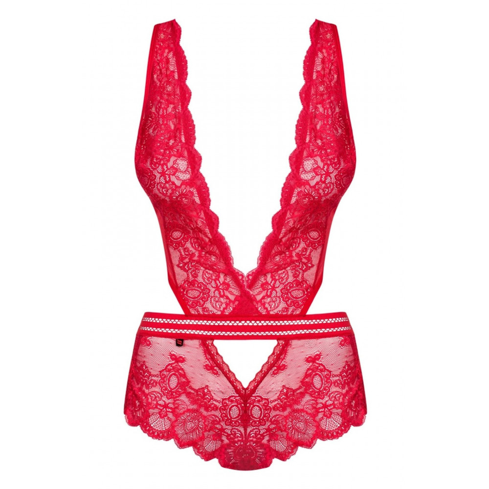 Разное - Боди кружевное Obsessive 853-TED-3 Teddy красное, L-XL 2