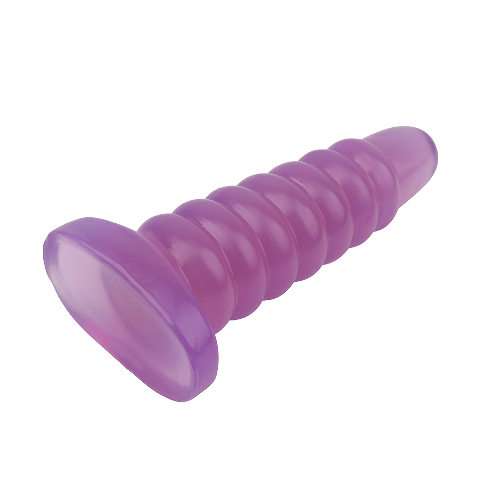 Анальные игрушки - Большая анальная пробка Chisa Hi-Rubber Chubby Anal Plug, фиолетовая 3