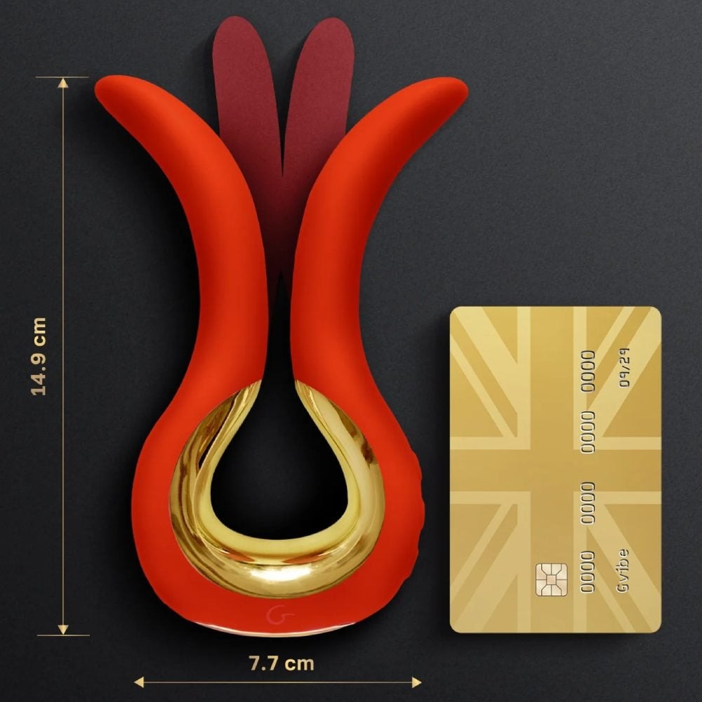 Різне - Подвійний універсальний вібратор Gvibe MAXI, червоний 1