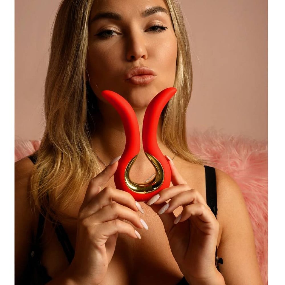 Різне - Подвійний універсальний вібратор Gvibe MAXI, червоний 4