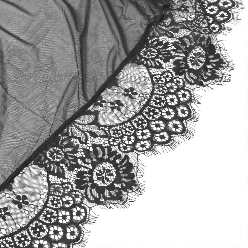 Різне - Халатик Star Night з візерунками та поясом, чорний, XS-S 8