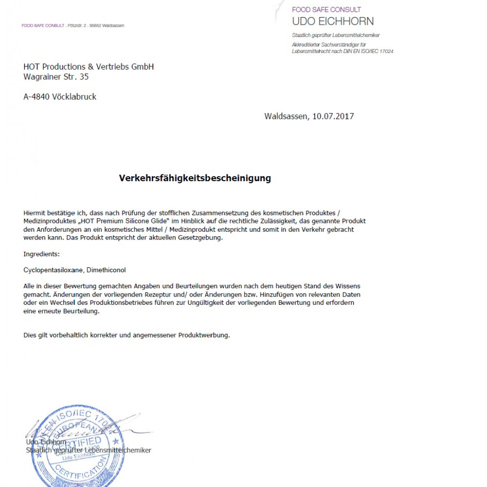 Разное - Лубрикант на силиконовой основе HOT Premium Silicone Glide, 50 мл 2