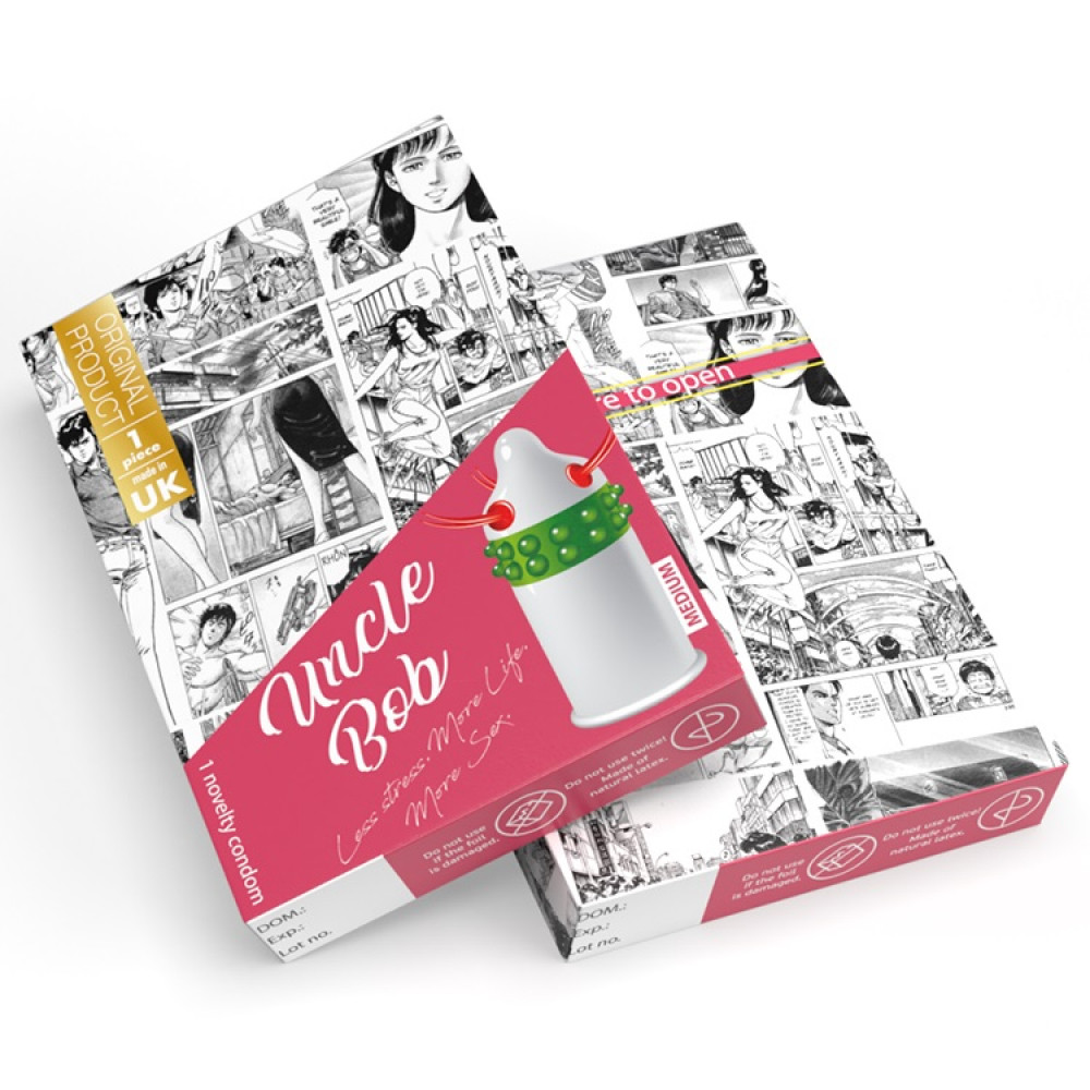 Різне - Насадка-презерватив одноразова з еластичними вусиками та кульками EGZO Uncle Bob 1