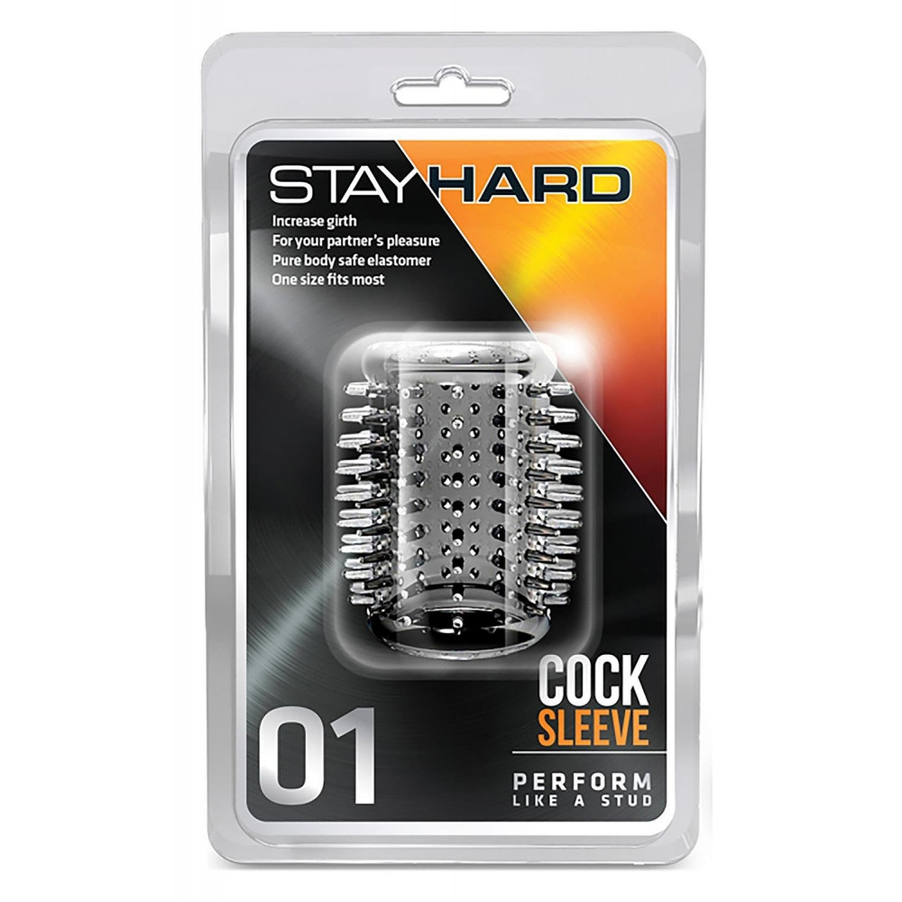 Эрекционные кольца и насадки - Насадка STAY HARD - COCK SLEEVE 01, CLEAR 2