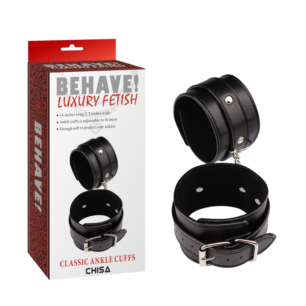 Наручники, веревки, бондажы, поножи - Оковы Chisa Behave Luxury Fetish Black