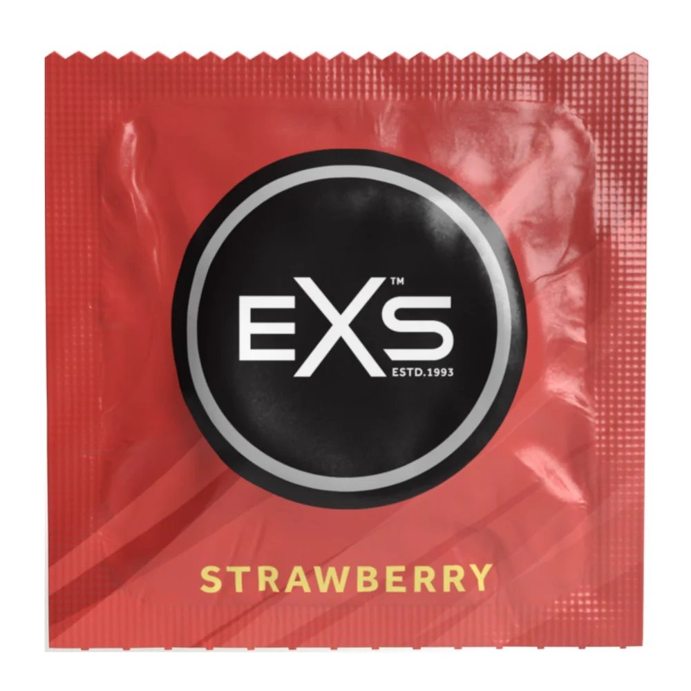 Різне - Презервативи зі смаком полуниці EXS Strawberry, веганські (ціна за 5 шт.)