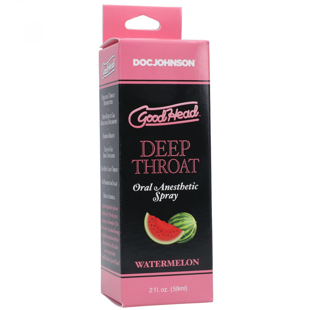 Стимулирующие средства и пролонгаторы - Спрей для минета Doc Johnson GoodHead DeepThroat Spray – Watermelon 59 мл для глубокого минета 1