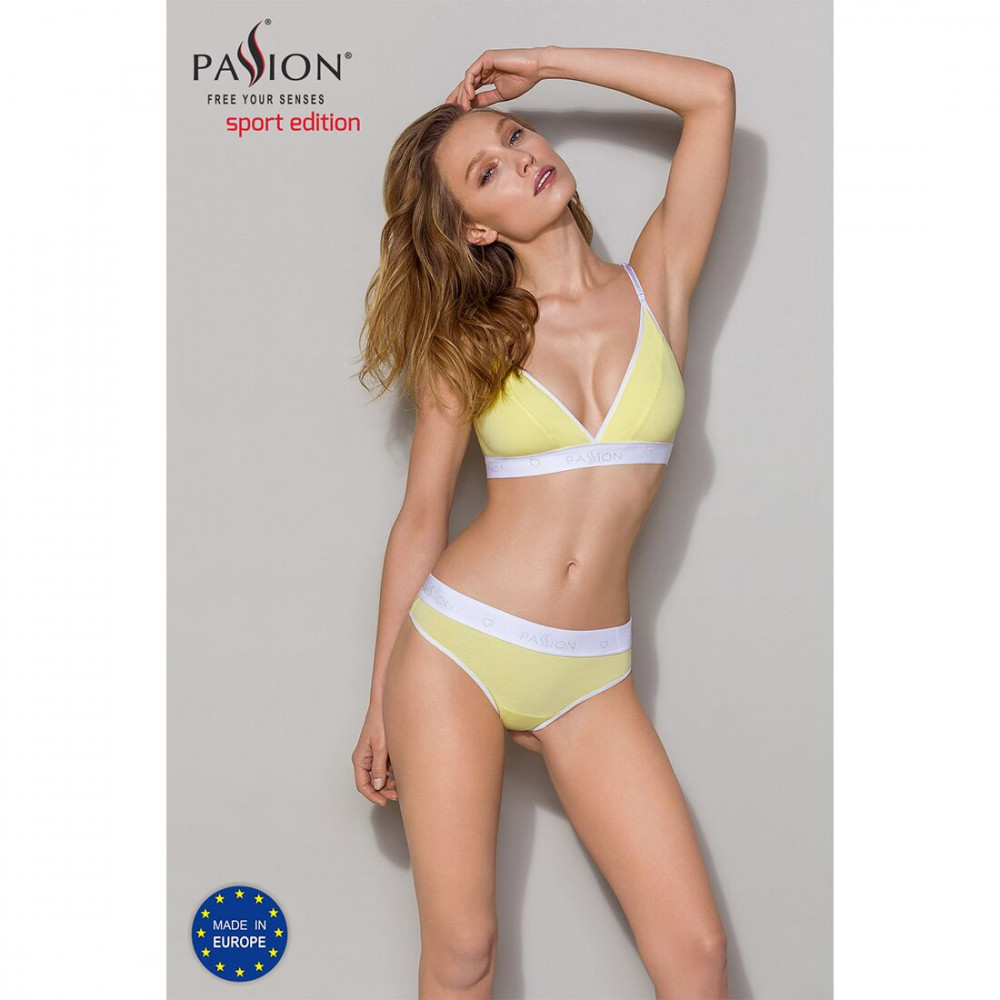 Эротические комплекты - Спортивные трусики-стринги Passion PS007 PANTIES yellow, size L 3